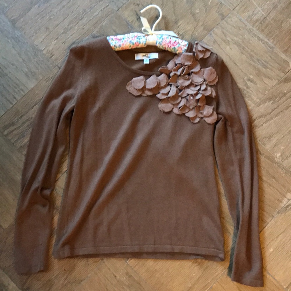 One 7 Six Floral Applique Sweater
